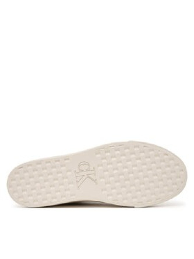 Calvin Klein Sneakersy Vulc Flatf Laceup Lth Fur HW0HW03235 Beżowy