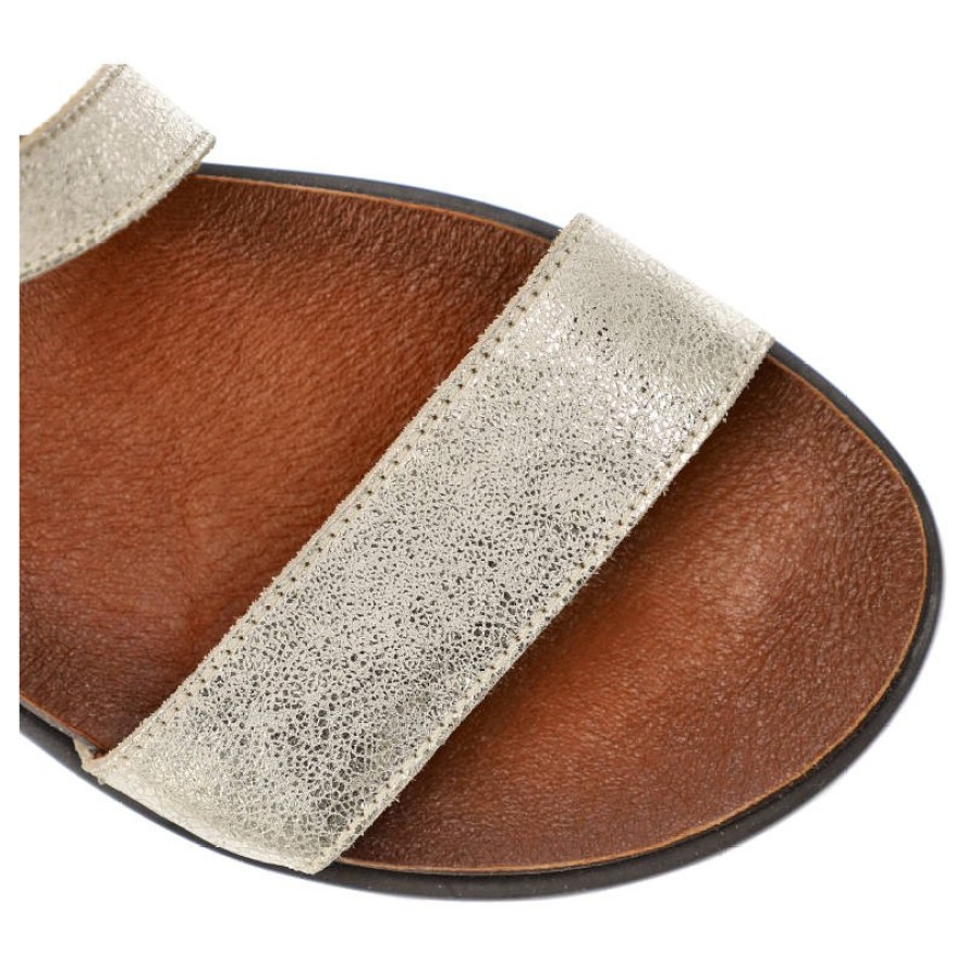 Złote Sandały Lemar Wygodne Buty Damskie