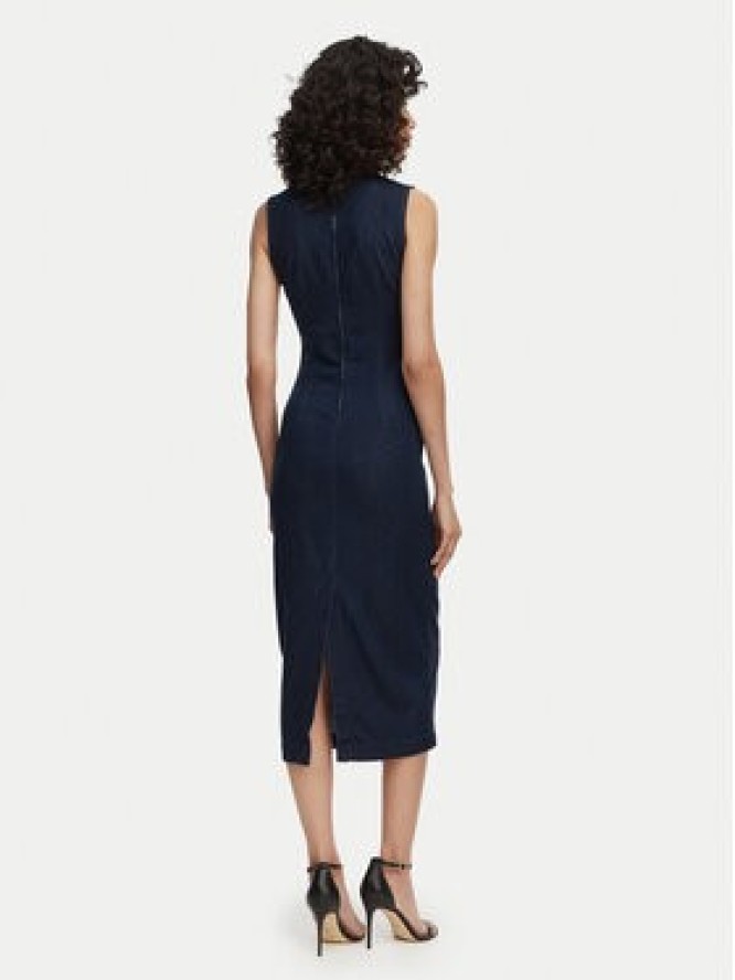 Guess Sukienka codzienna W6RK72 D6980 Granatowy Regular Fit