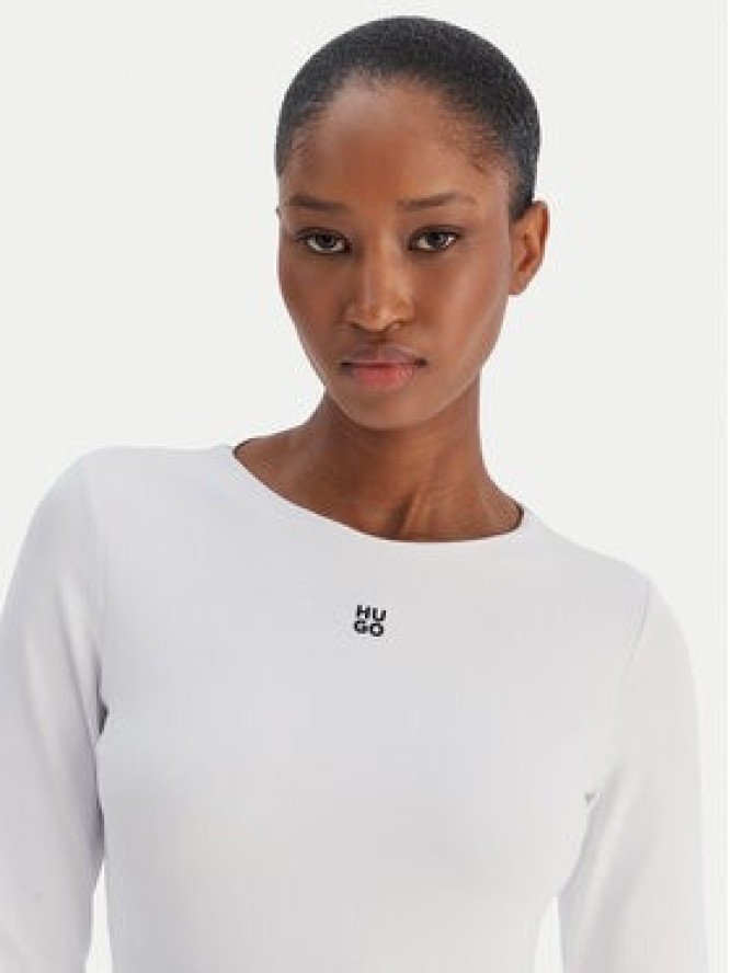 HUGO Bluzka Dasiia 50545208 Biały Slim Fit