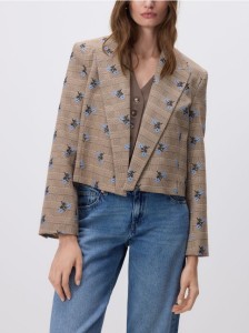 Marynarka z haftowanym wzorem - wielobarwny