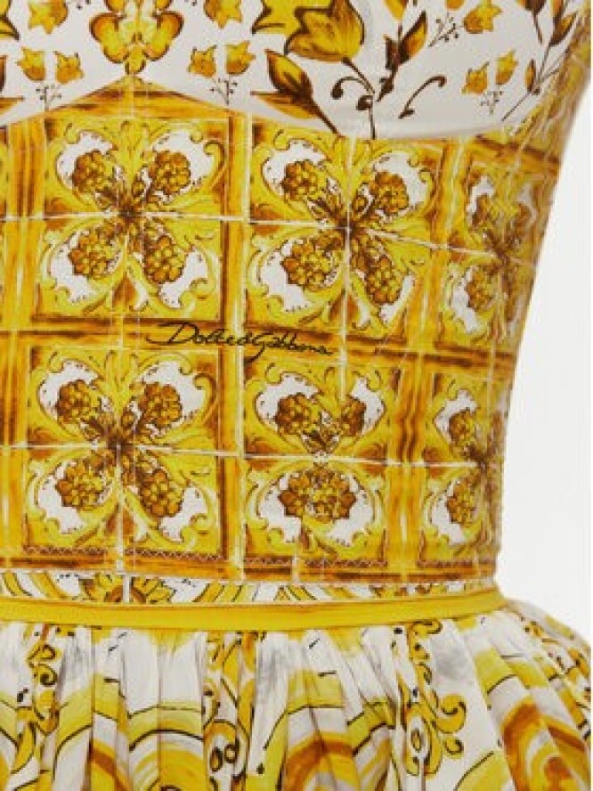 Dolce&Gabbana Top F7W98T HH5EA Żółty Regular Fit