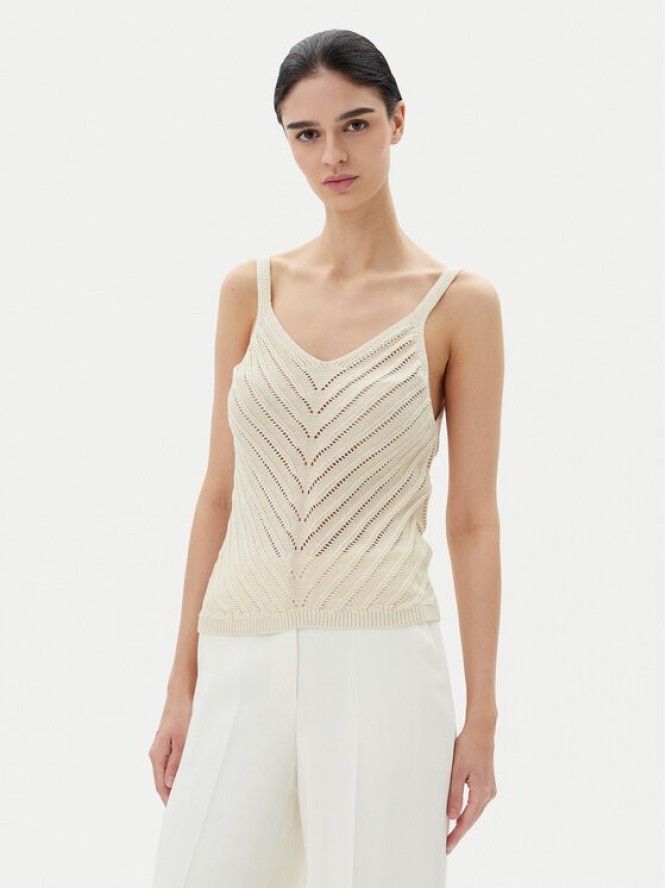 Vero Moda Top Peru 10326463 Beżowy Regular Fit