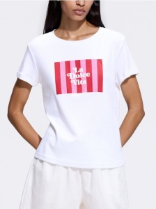 Bawełniany t-shirt z nadrukiem - biały