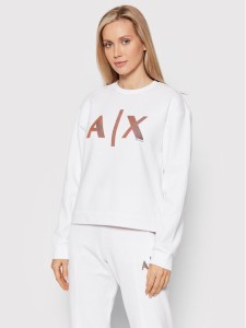 Armani Exchange Bluza 3LYM79 YJ9UZ 1100 Biały Regular Fit