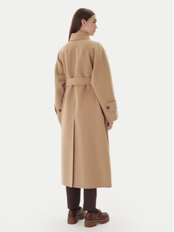 Weekend Max Mara Płaszcz wełniany Cadine 2525016022 Beżowy Regular Fit