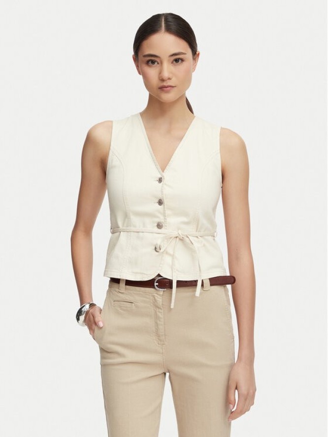 ONLY Top Silla 15374051 Kremowy Regular Fit