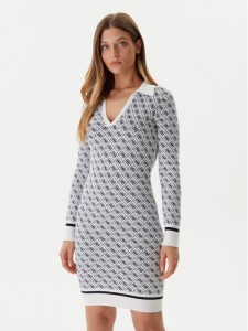 Guess Sukienka dzianinowa W5BK25 Z3JD2 Écru Slim Fit