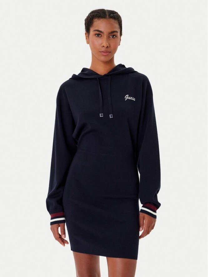 Guess Sukienka dzianinowa V5BK01 Z1152 Granatowy Regular Fit