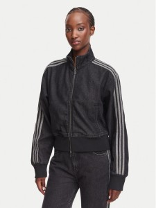 adidas Bluza Firebird Denim Tracktop IB6917 Czarny Regular Fit