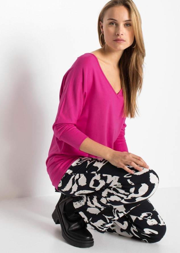 Bluzka oversize z lejącej wiskozy