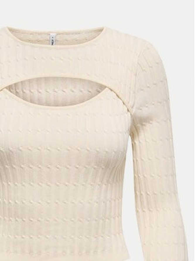 ONLY Sweter Meddi 15339582 Beżowy Cropped Fit