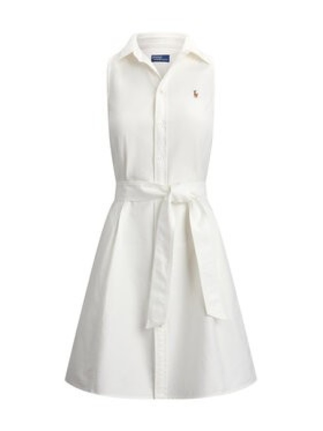 Polo Ralph Lauren Sukienka koszulowa 211968897001 Biały Regular Fit