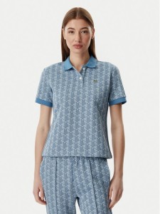 Lacoste Polo DF3364 Niebieski Slim Fit