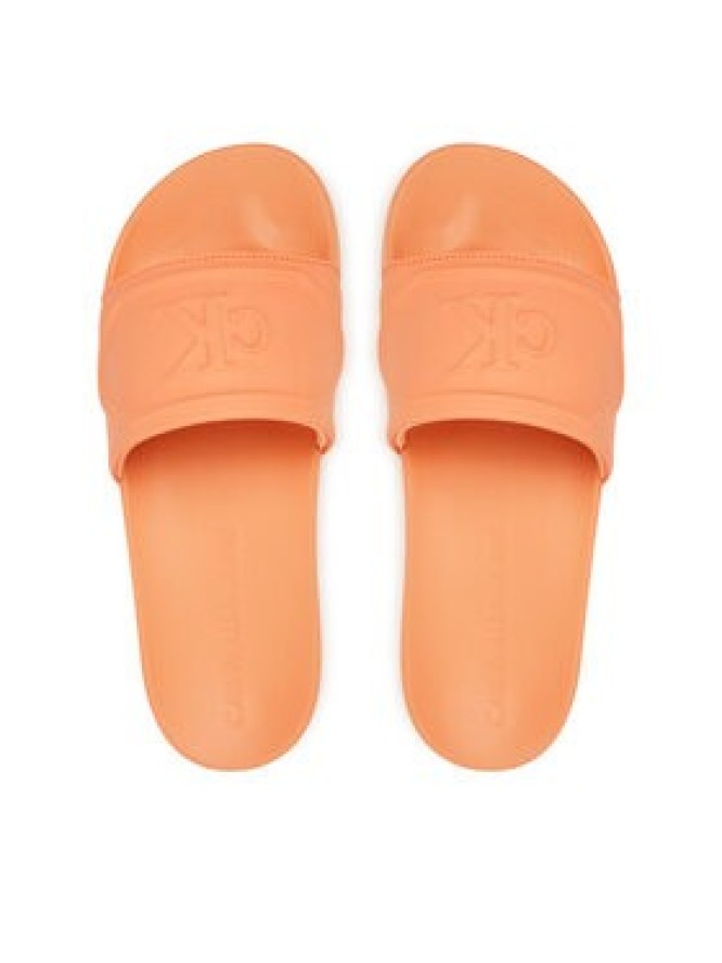 Calvin Klein Jeans Klapki Slide Pu Hf Mg YW0YW01879 Pomarańczowy