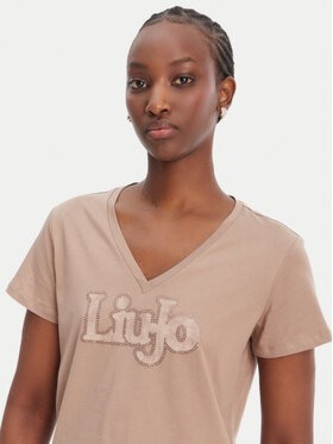 Liu Jo Sport T-Shirt TA6057 JS923 Beżowy Regular Fit