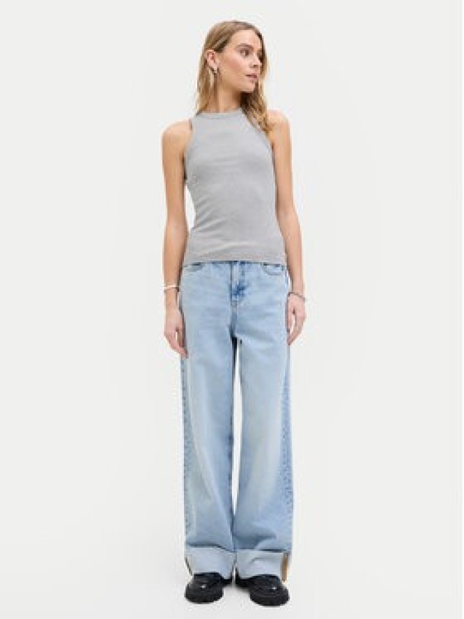 JJXX Top 12224661 Szary Rib Fit