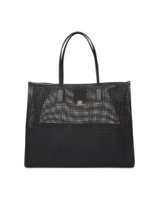 Tommy Hilfiger Torebka Th City Summer Tote Woven AW0AW17640 Czarny