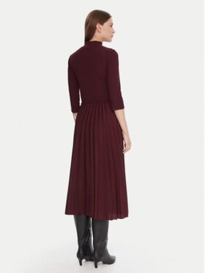 Tommy Hilfiger Sukienka codzienna WW0WW46138 Bordowy Slim Fit