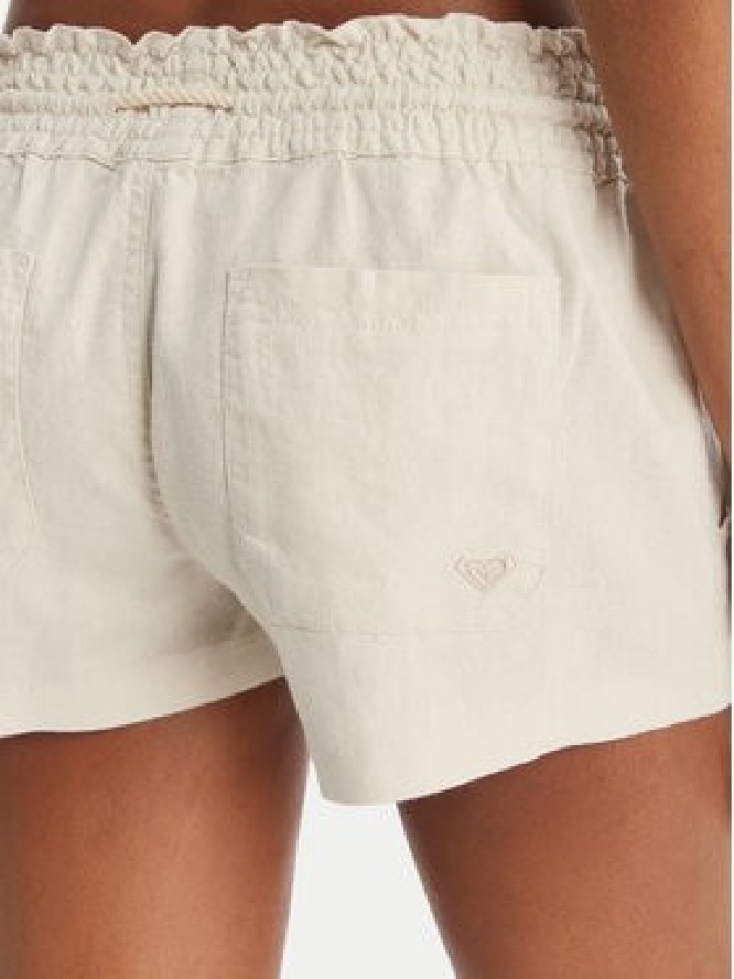 Roxy Szorty materiałowe Oceanside ARJNS03007 Beżowy Regular Fit