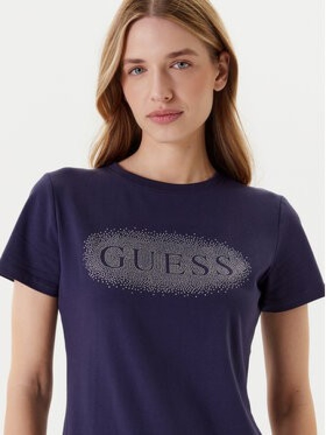 Guess T-Shirt V5YI08 J1314 Granatowy Regular Fit
