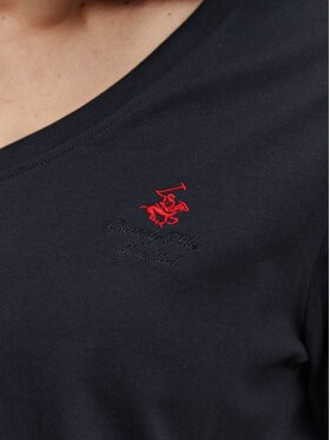 Beverly Hills Polo Club T-Shirt P-SS26W-TS516518 Granatowy Regular Fit