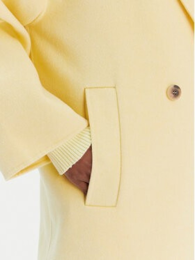 ViCOLO Płaszcz wełniany TF0003 Żółty Regular Fit