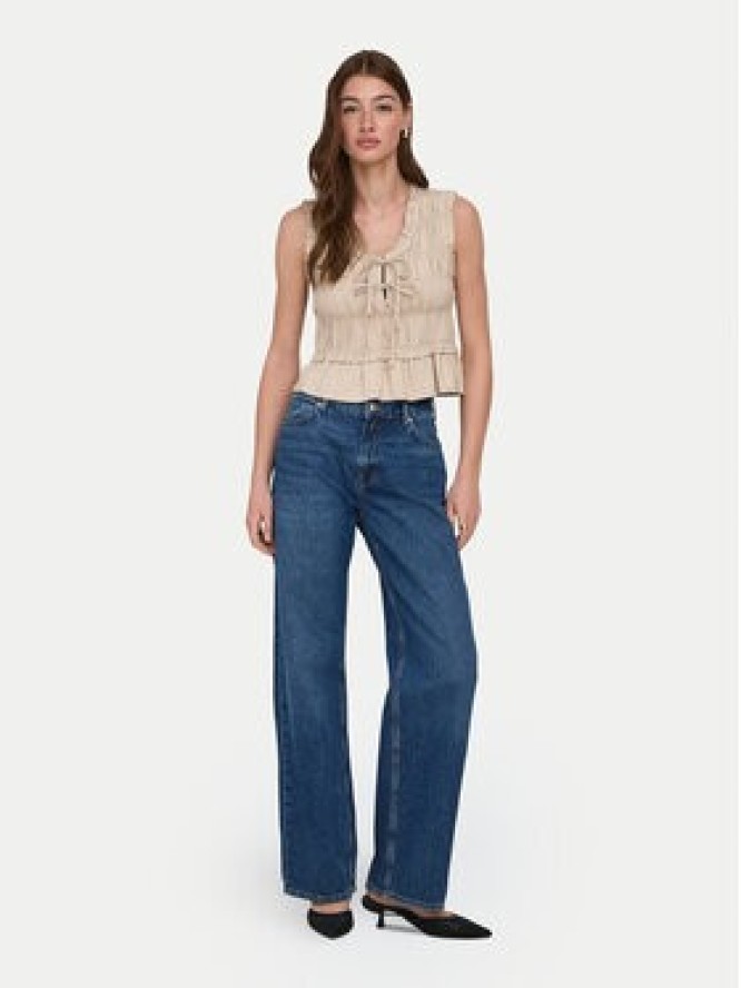 ONLY Bluzka Goa 15363693 Beżowy Regular Fit