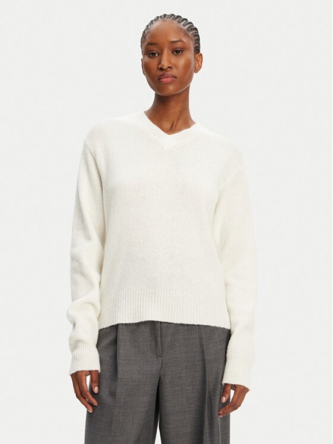 HUGO Sweter Solanu 50545092 Écru Regular Fit