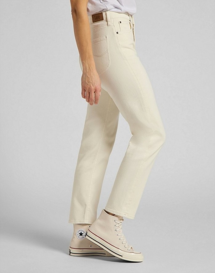 DAMSKIE SPODNIE JEANSOWE LEE CAROL ECRU L30UQHYJ 112106807