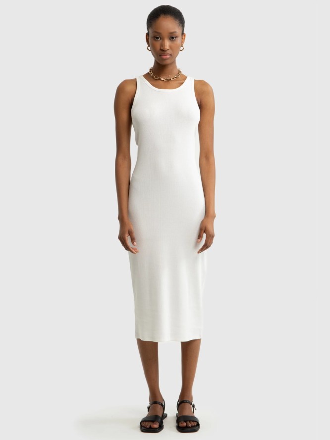 Sukienka damska midi biała Maxinassara 100