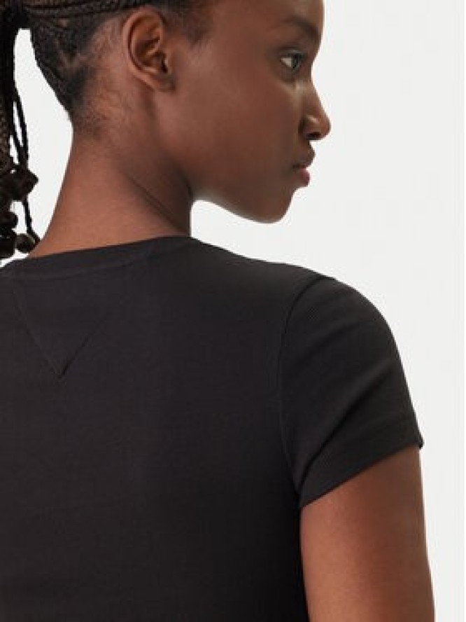 Tommy Jeans T-Shirt Wavy Flag DW0DW22272 Czarny Slim Fit