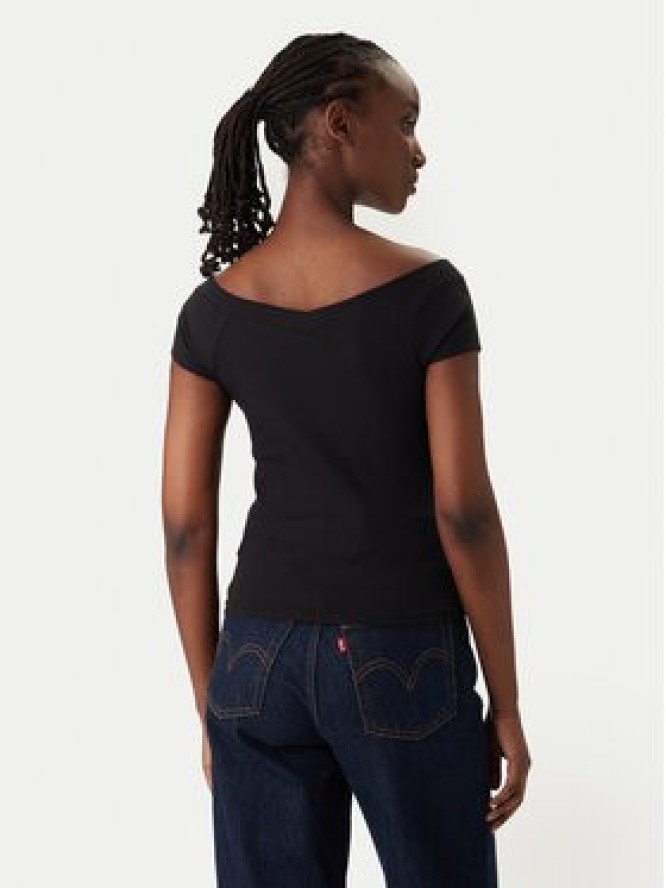 Tommy Jeans Bluzka DW0DW22265 Czarny Slim Fit