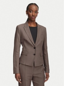 BOSS Marynarka Jia18 50564479 Brązowy Slim Fit