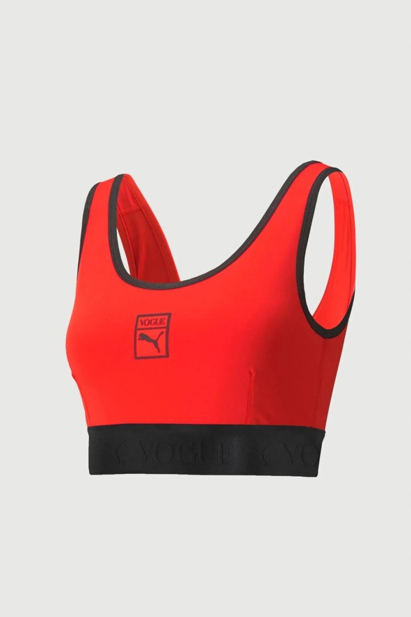 TOP DAMSKI PUMA-BRA TOP PUMA X VOGUE logo CZERWONY