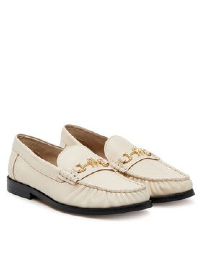 Tommy Hilfiger Półbuty Soft Leather Horsebit Loafer FW0FW08414 Écru