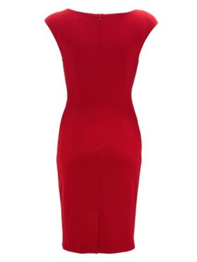 Swing Sukienka koktajlowa 5AI16700 Czerwony Slim Fit