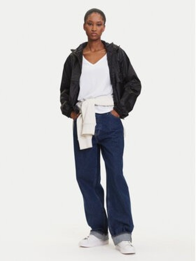 Tommy Jeans Wiatrówka Jacquard DW0DW20952 Czarny Relaxed Fit