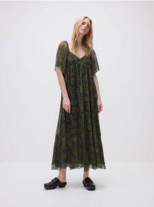 Wzorzysta sukienka maxi - wielobarwny