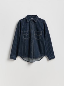 Denimowa koszula - granatowy