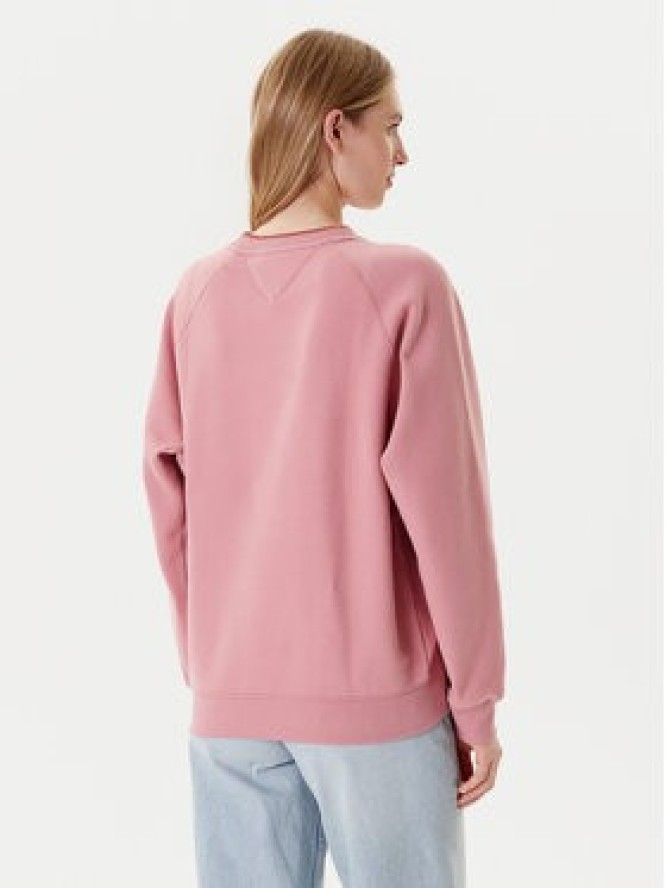 Tommy Jeans Bluza Script DW0DW21196 Różowy Regular Fit