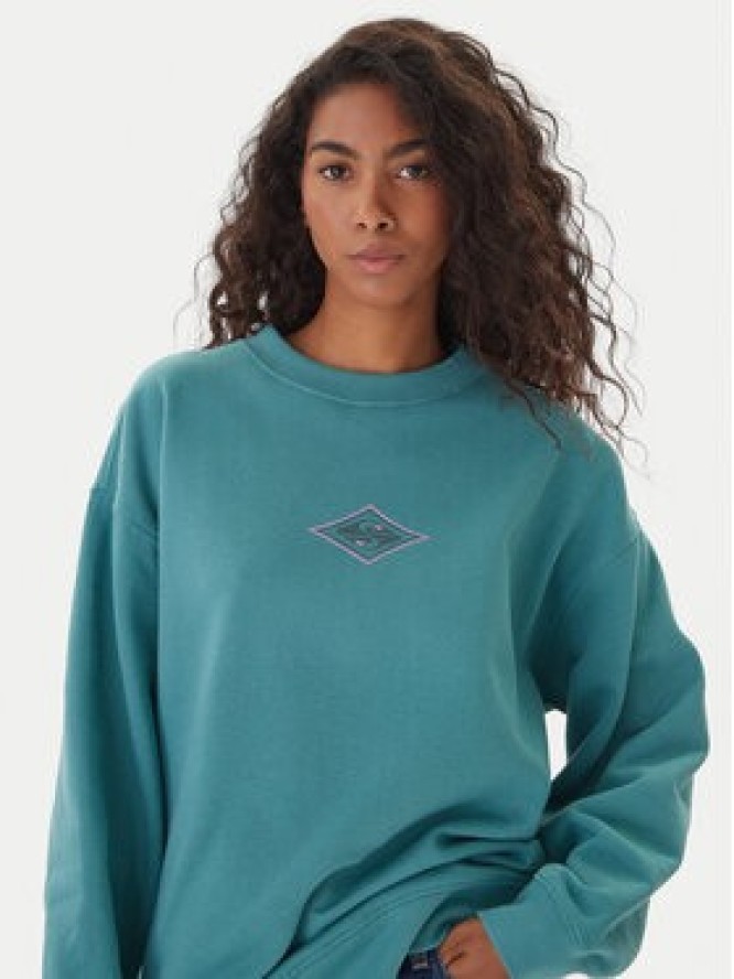 Quiksilver Bluza EQWFT03188 Zielony Oversize