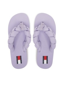 Tommy Jeans Japonki Braided Thong Beach Sandal EN0EN02877 Fioletowy