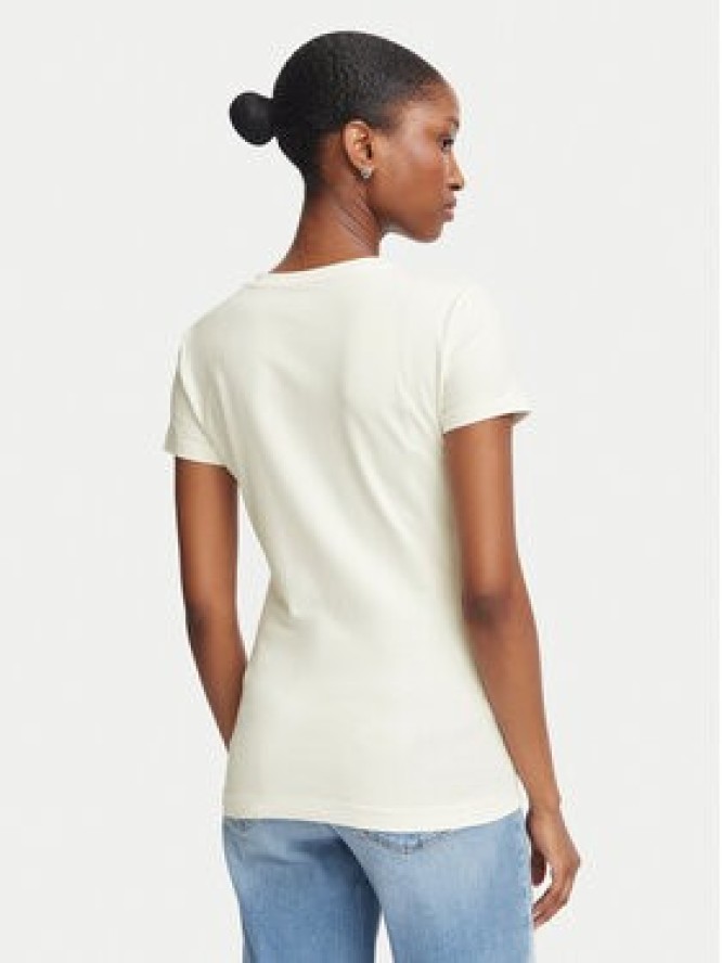 Guess T-Shirt W6BI61 K7948 Kremowy Regular Fit