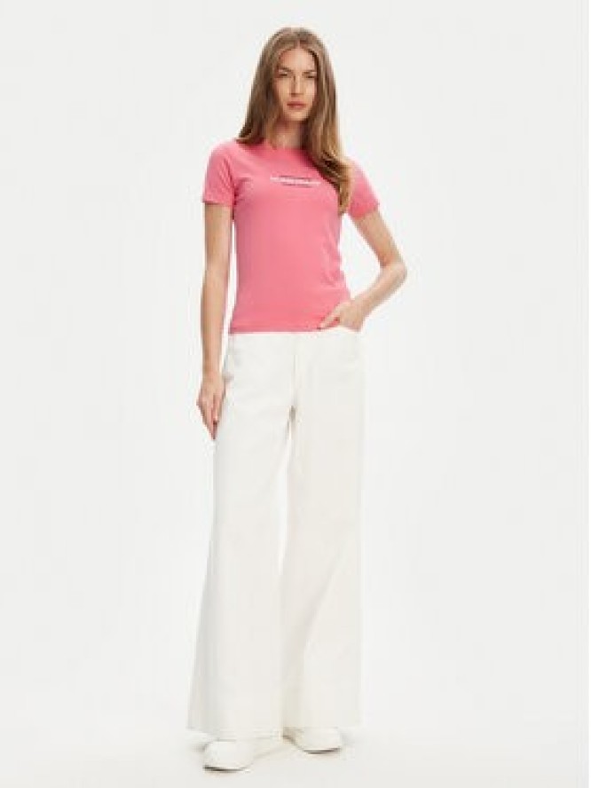 Guess Jeans T-Shirt W4YI03 J1314 Różowy Slim Fit