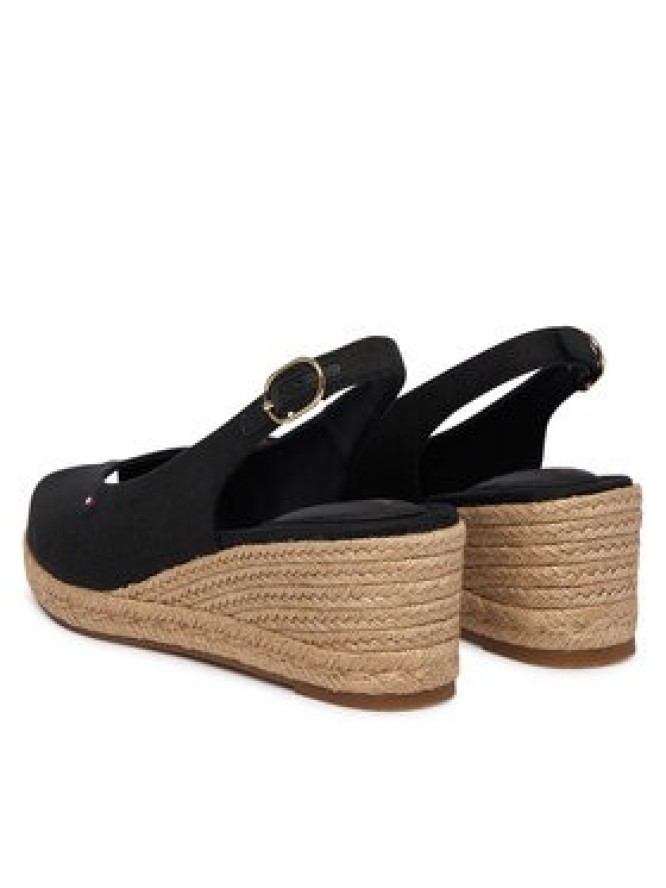 Tommy Hilfiger Espadryle Mid Wedge Espad Slingback FW0FW09228 Czarny