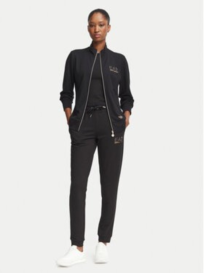 EA7 Emporio Armani Spodnie dresowe 8NTP66 TJ9RZ 1200 Czarny Regular Fit