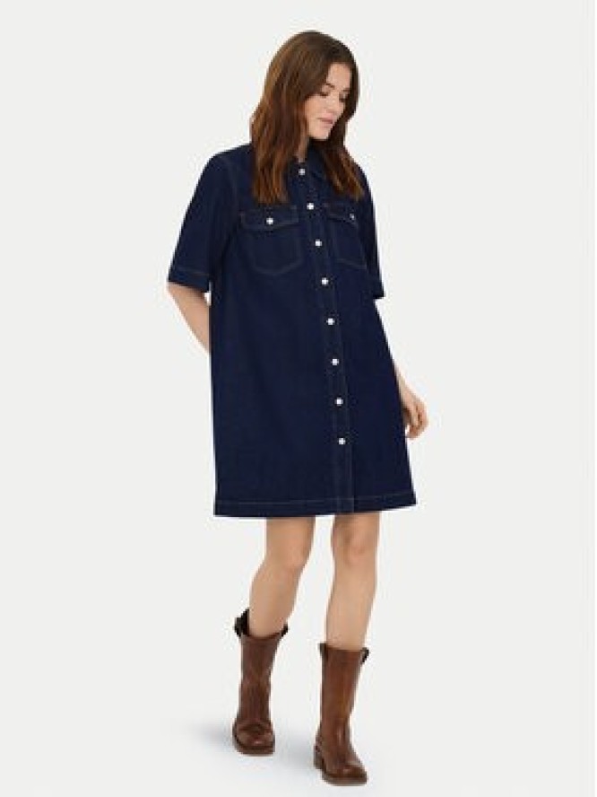 ONLY Sukienka jeansowa Belle 15324384 Granatowy Regular Fit