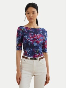 LAUREN RALPH LAUREN Bluzka 200971065001 Granatowy Slim Fit