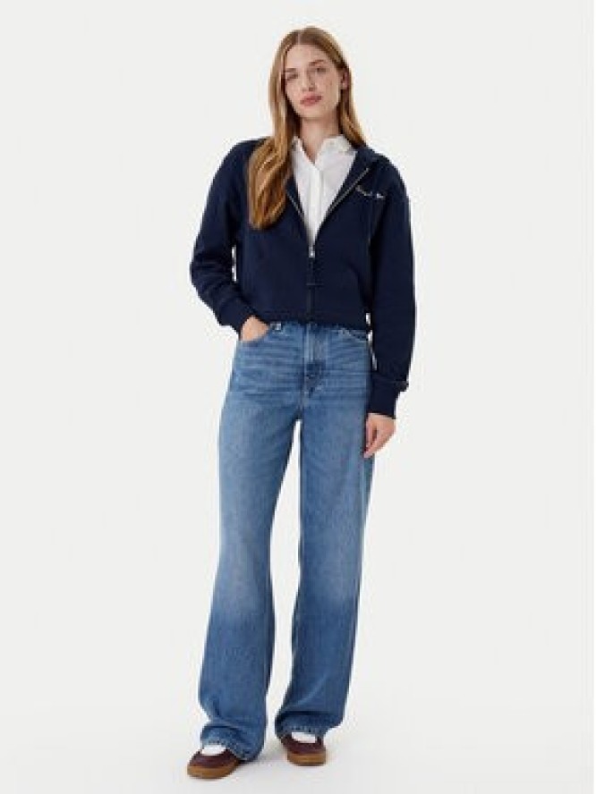 Tommy Hilfiger Bluza Script WW0WW45742 Granatowy Regular Fit